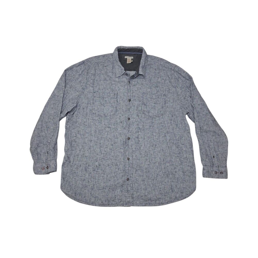 Carbon2Cobalt Men's 2XL Shirt Long Sleeve Button Up Cotton Lyocell